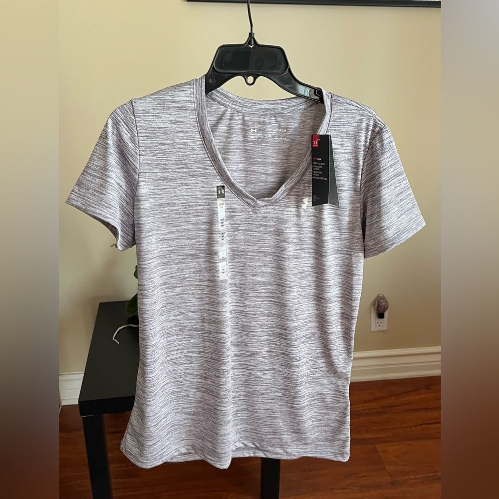 Under Armour Heathered Gray V-Neck Tee